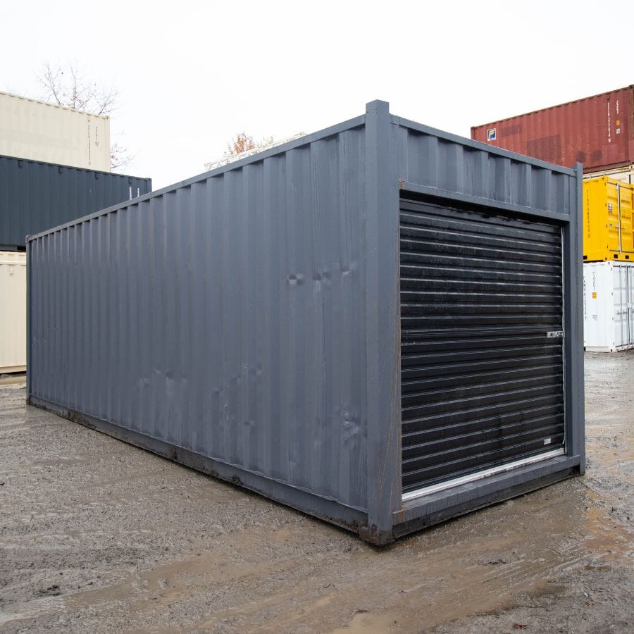 25′ Cut-Down Shipping Container w/Roll-Up Door - Containers Construction PTY LTD