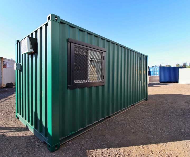 7′ Office Container + Storage Locker - Containers Construction PTY LTD