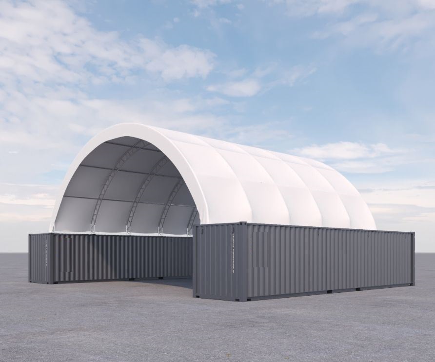 40’ x 40’ Fabric Container Shelter - Containers Construction PTY LTD