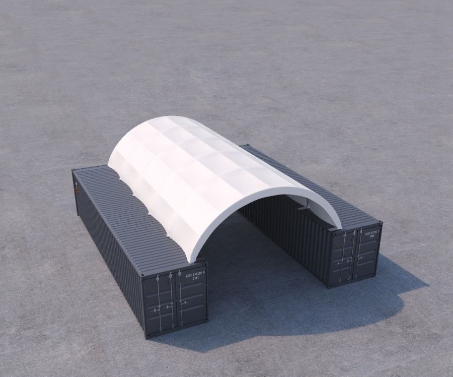 20′ x 40′ Fabric Container Shelter - Containers Construction PTY LTD