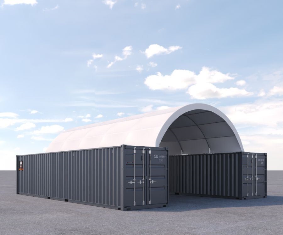 20′ x 40′ Fabric Container Shelter - Containers Construction PTY LTD