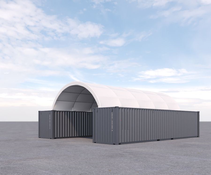 20′ x 40′ Fabric Container Shelter - Containers Construction PTY LTD