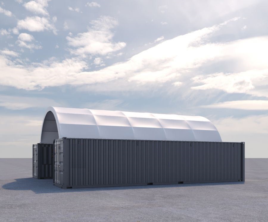 20′ x 40′ Fabric Container Shelter - Containers Construction PTY LTD