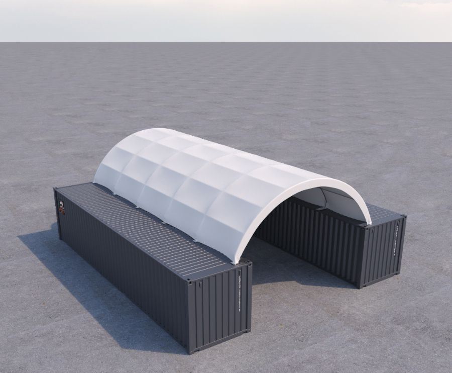 20′ x 40′ Fabric Container Shelter - Containers Construction PTY LTD