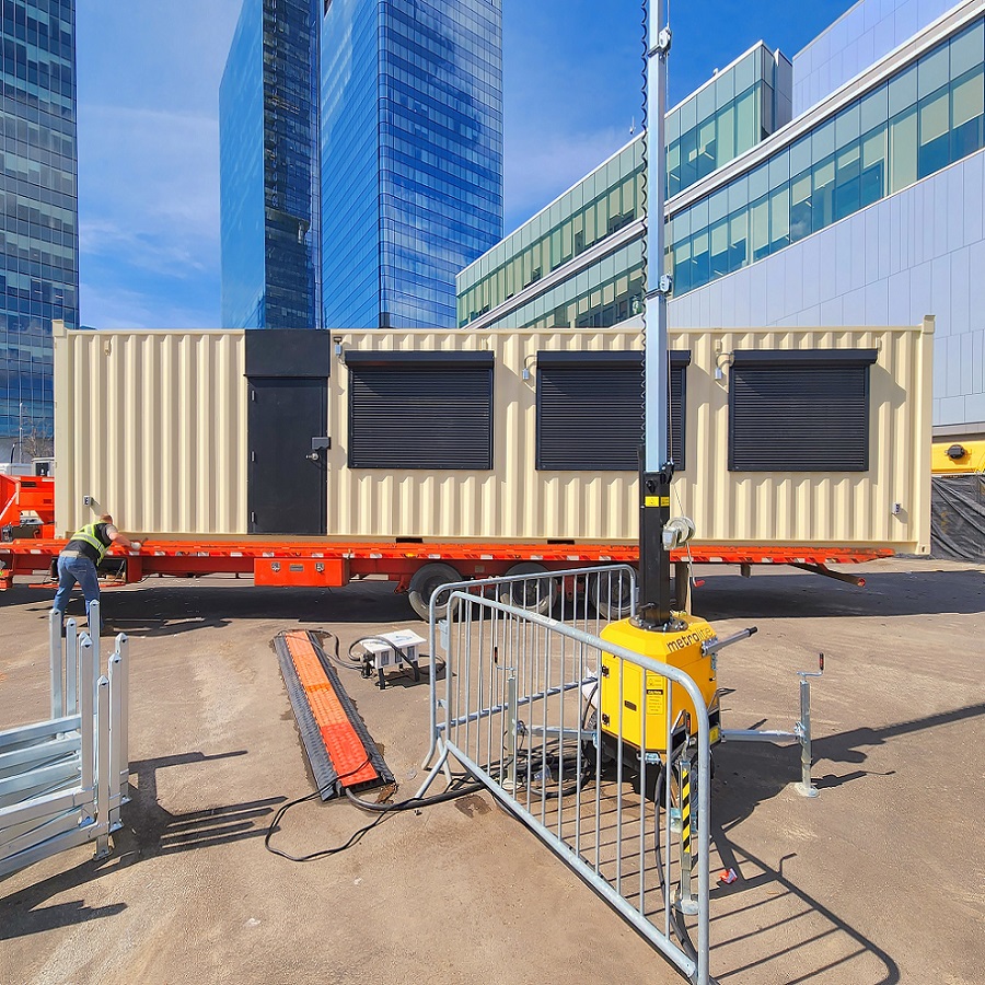 40’HC VIP Area with Patio for the Oilers - Containers Construction PTY LTD