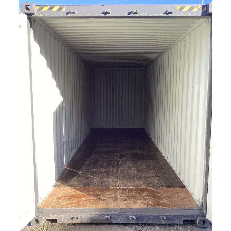 25’HC Used Shipping Container (Painted Slate Grey) - Containers Construction PTY LTD